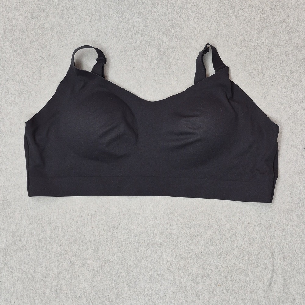 Duluth Women Bra XL Black Bralette Wireless Strap Adjustable Lightly Lined